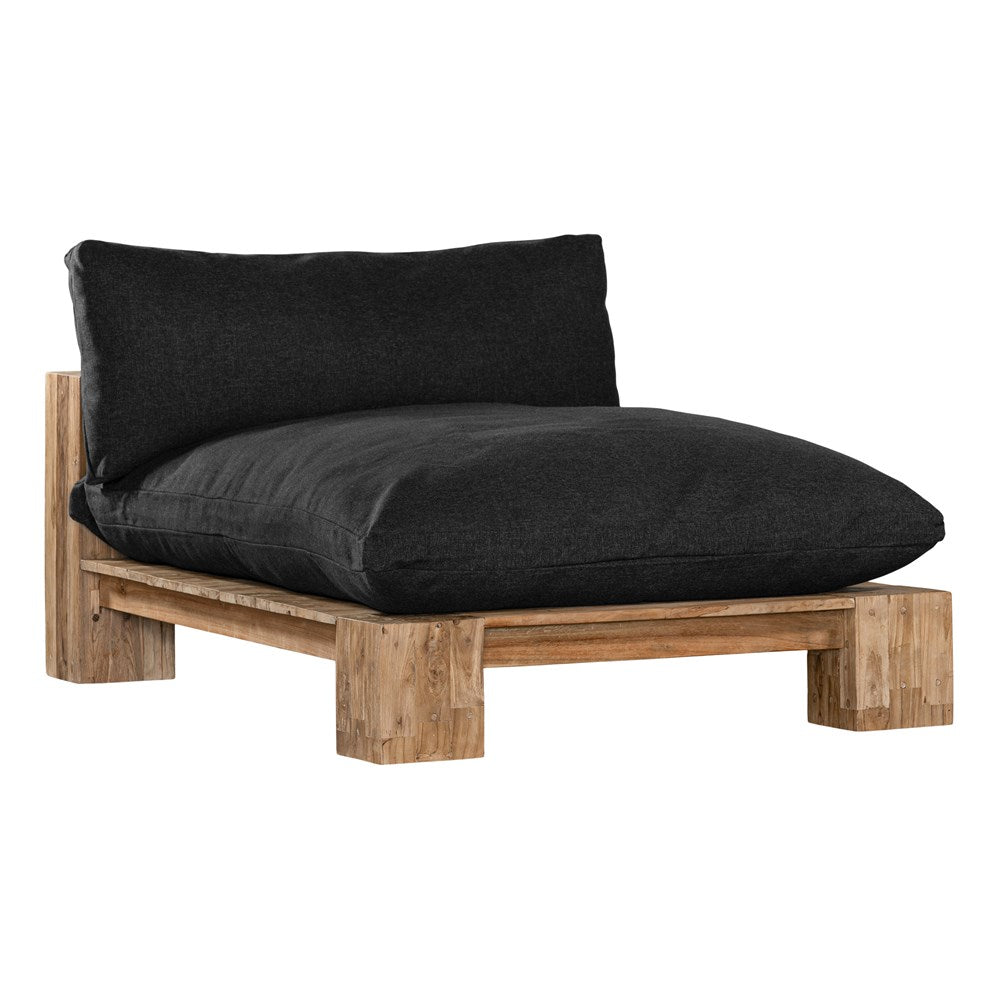 Simbah Sofa Cover Chaise | Luxury Black Uniqwa x Lauren Eloise