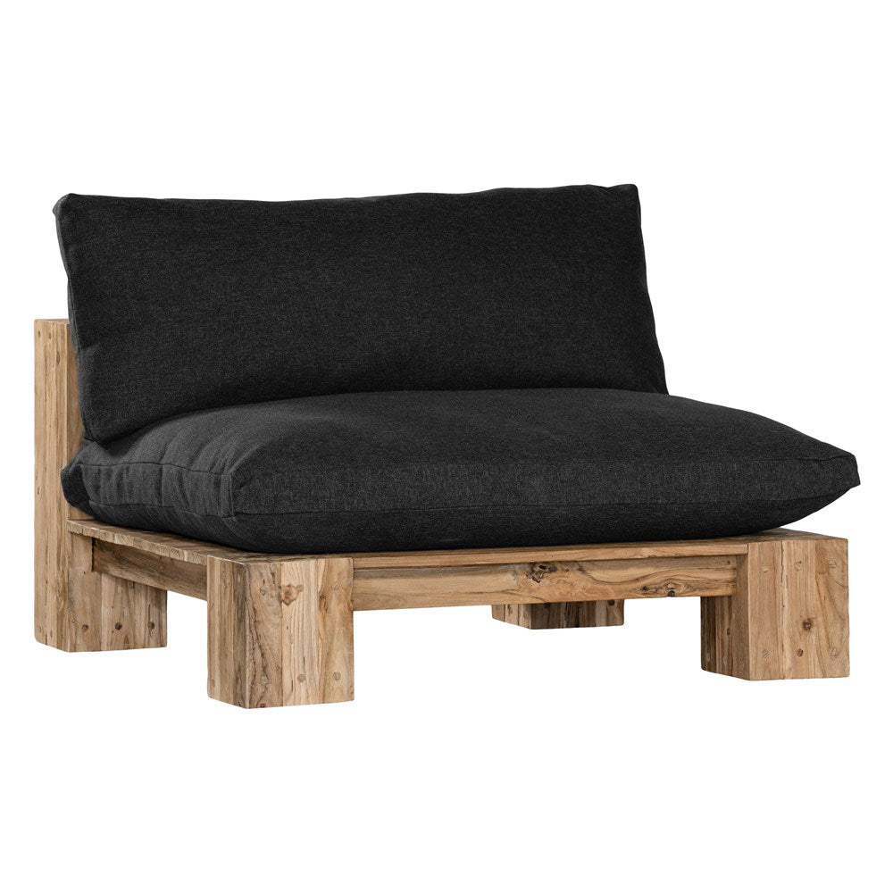 Simbah Sofa Cover Single Seater | Luxury Black