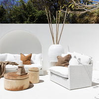 Singita Outdoor Sofa | One Seater | White Weave