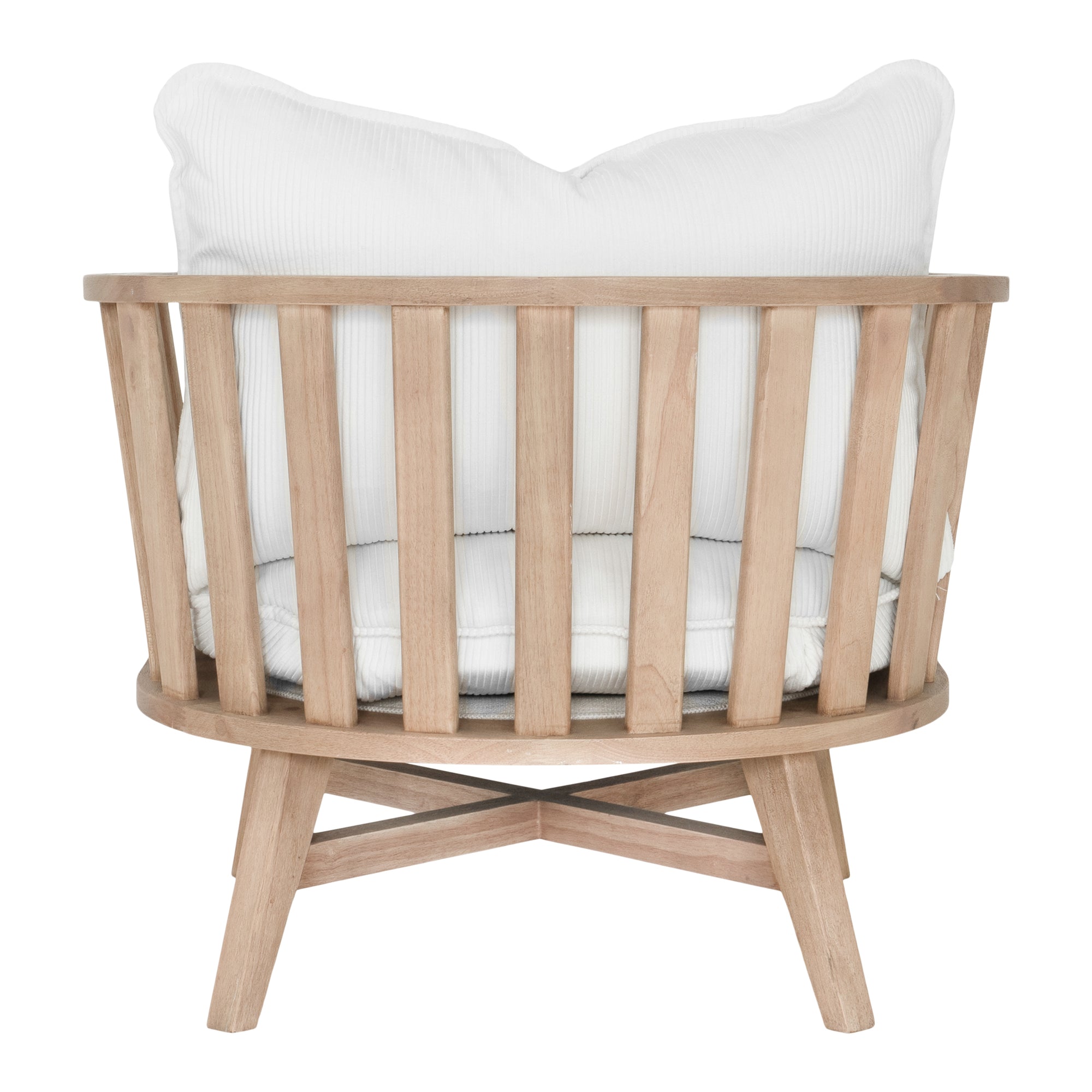 Skukuza Occasional Chair | White Corduroy Uniqwa Collections