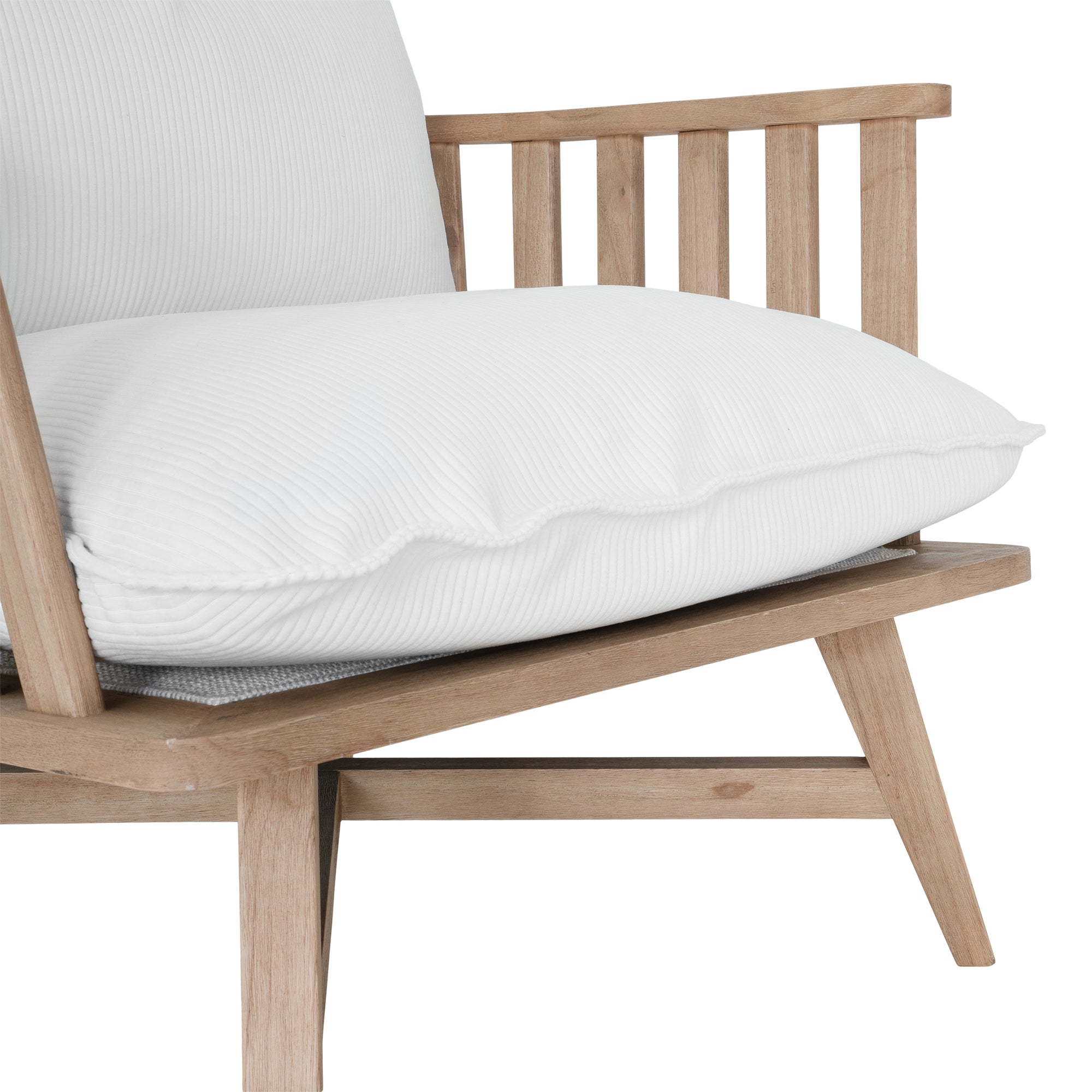 Skukuza Occasional Chair | White Corduroy Uniqwa Collections