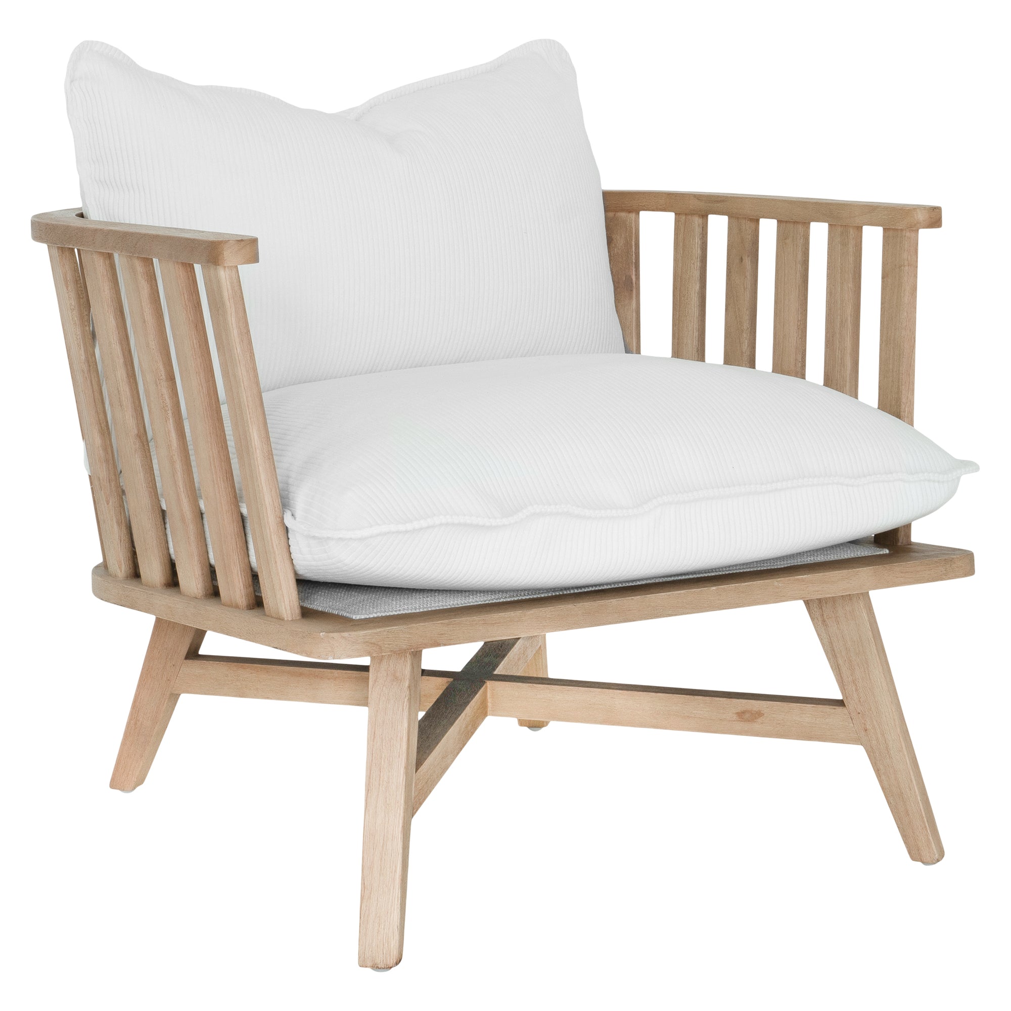 Skukuza Occasional Chair | White Corduroy Default Title Uniqwa Collections