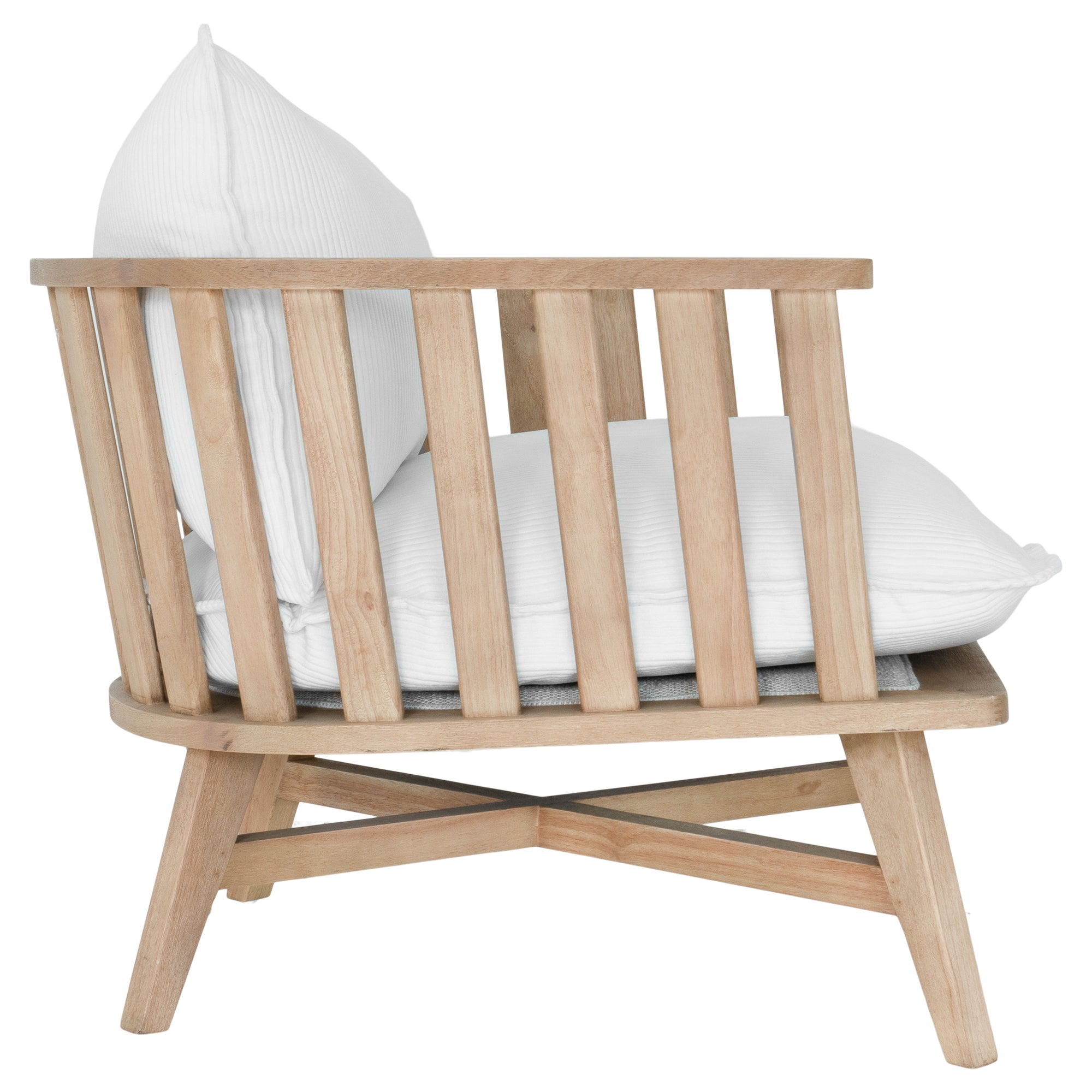 Skukuza Occasional Chair | White Corduroy Uniqwa Collections