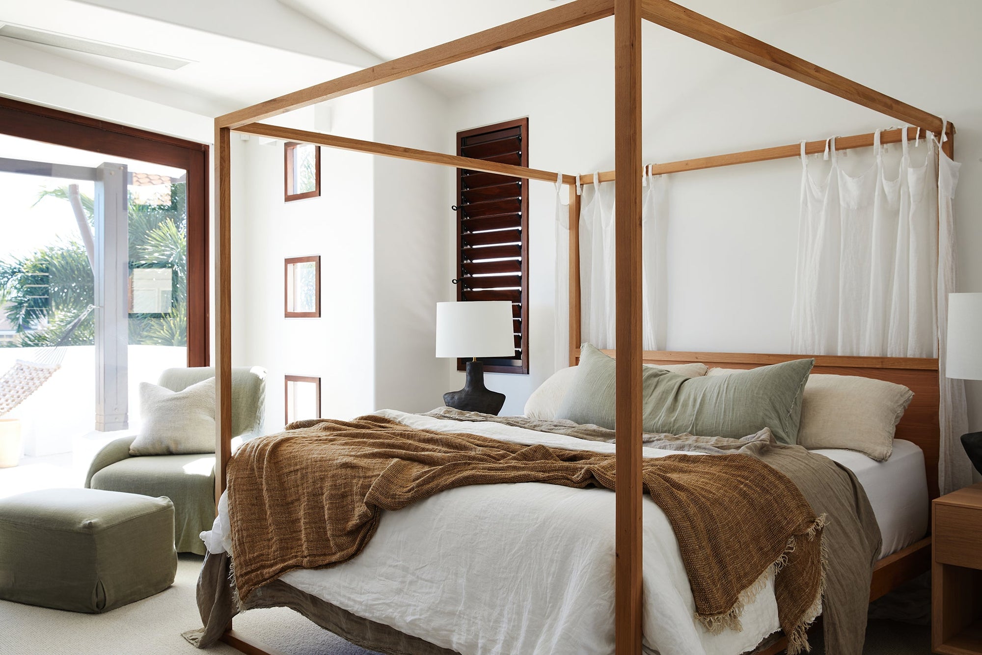 Strand Four Poster Bed | Natural Uniqwa Collections