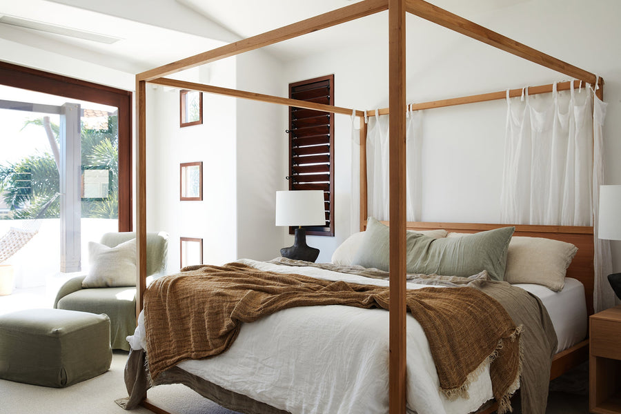 Strand Four Poster Bed | Natural