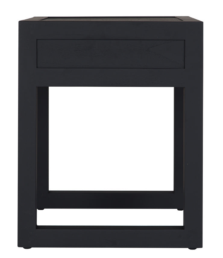 Strand Pedestal Bedside | Black Uniqwa Collections