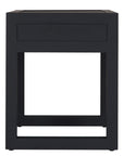 Strand Pedestal Bedside | Black Uniqwa Collections
