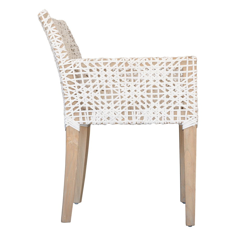 Sweni Armchair | White | Leather