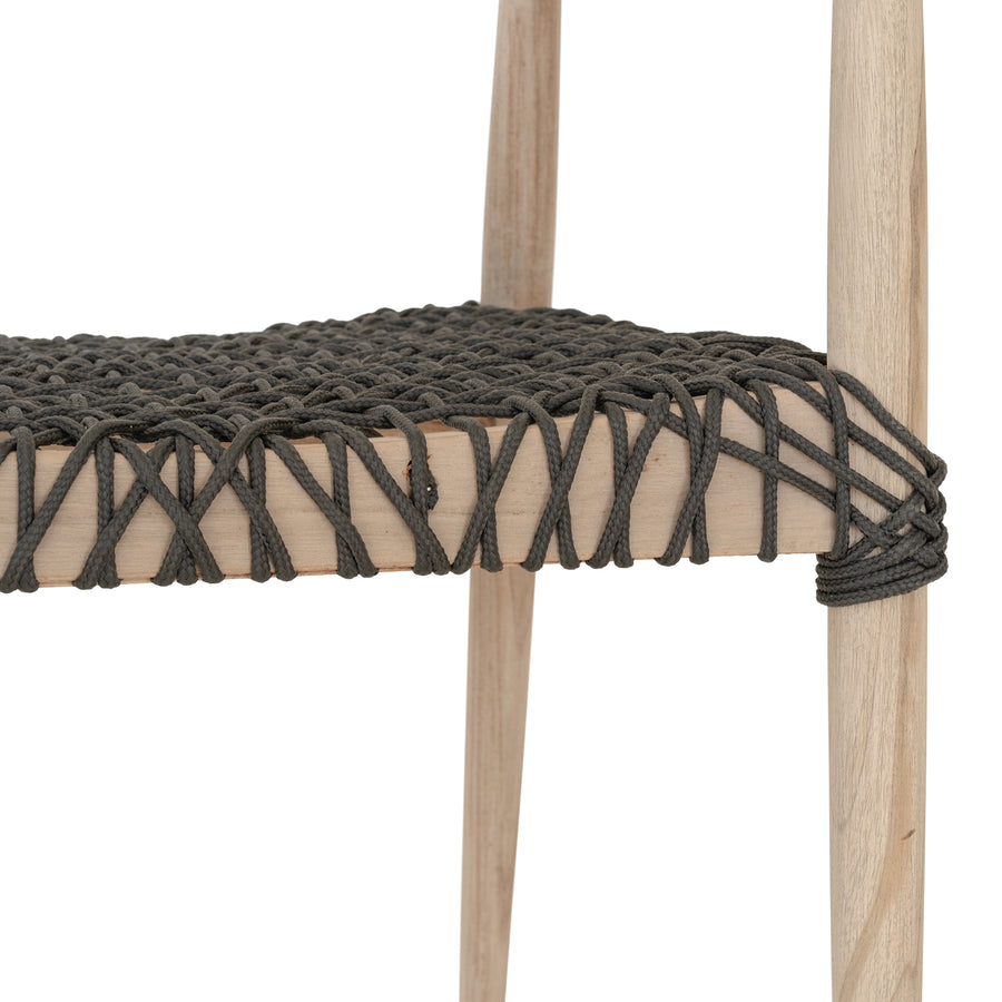 Sweni Horn Armchair | Charcoal | Rope