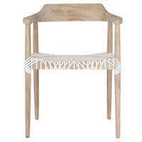 Sweni Horn Armchair | White | Leather