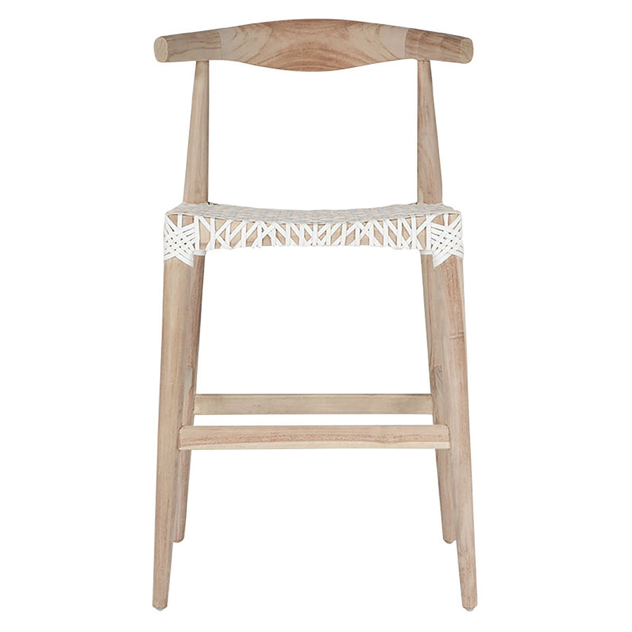 Sweni Horn Barchair | White | Leather