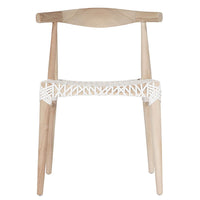 Sweni Horn Dining Chair | White | Leather