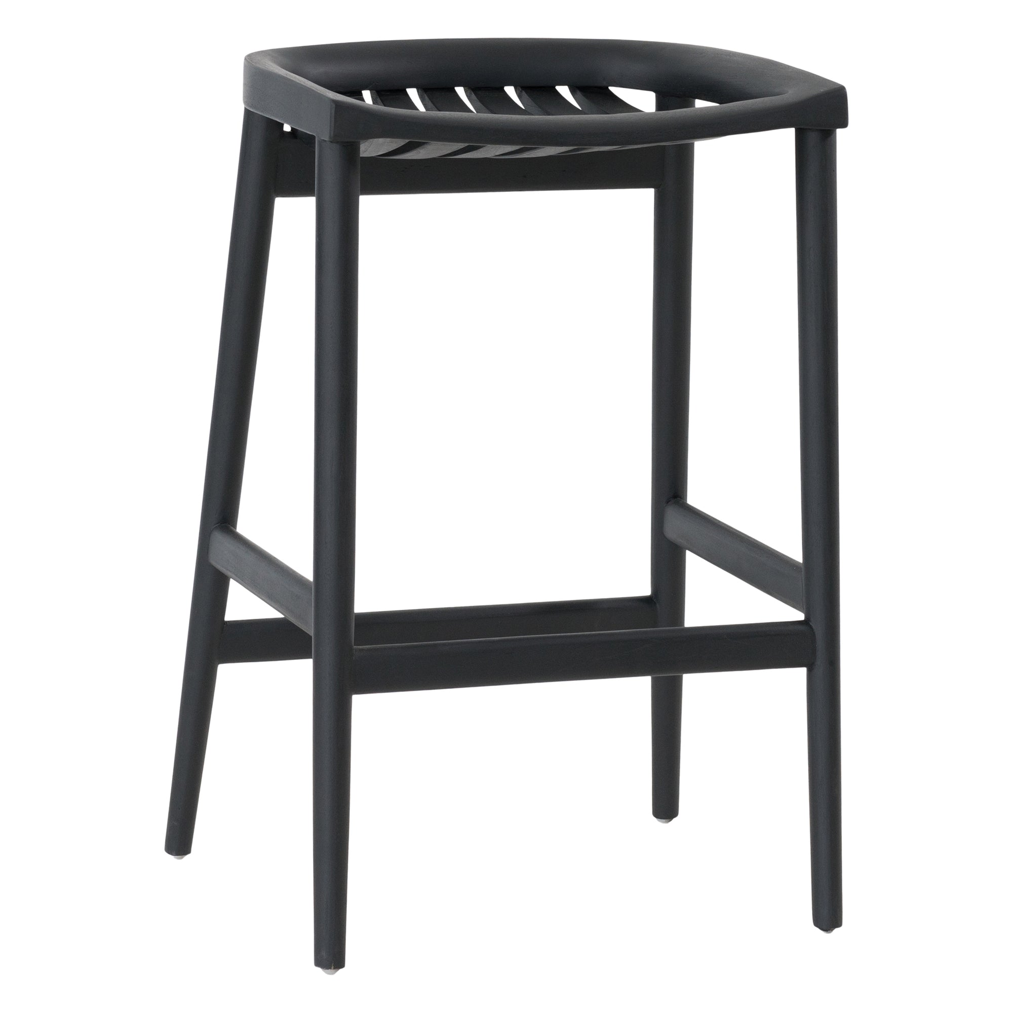 Tarkuli Teak Barstool Black Uniqwa Collections