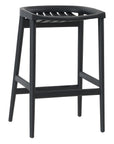 Tarkuli Teak Barstool Black Uniqwa Collections