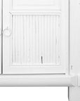 Bamboo Entertainment Unit | Six Door| White Designed by Charl van Heerden