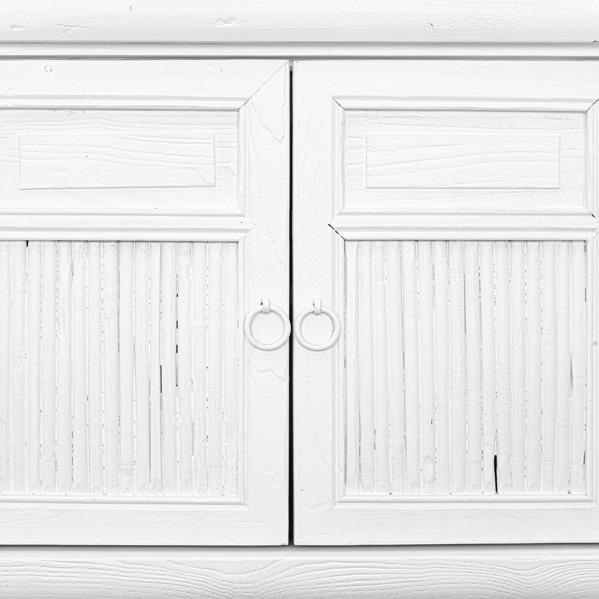 Bamboo Entertainment Unit | Six Door| White Designed by Charl van Heerden