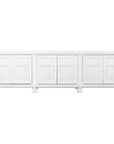 Bamboo Entertainment Unit | Six Door| White Designed by Charl van Heerden