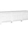 Bamboo Entertainment Unit | Six Door| White Designed by Charl van Heerden