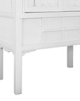 Bamboo Tall Cabinet | White Uniqwa Collections