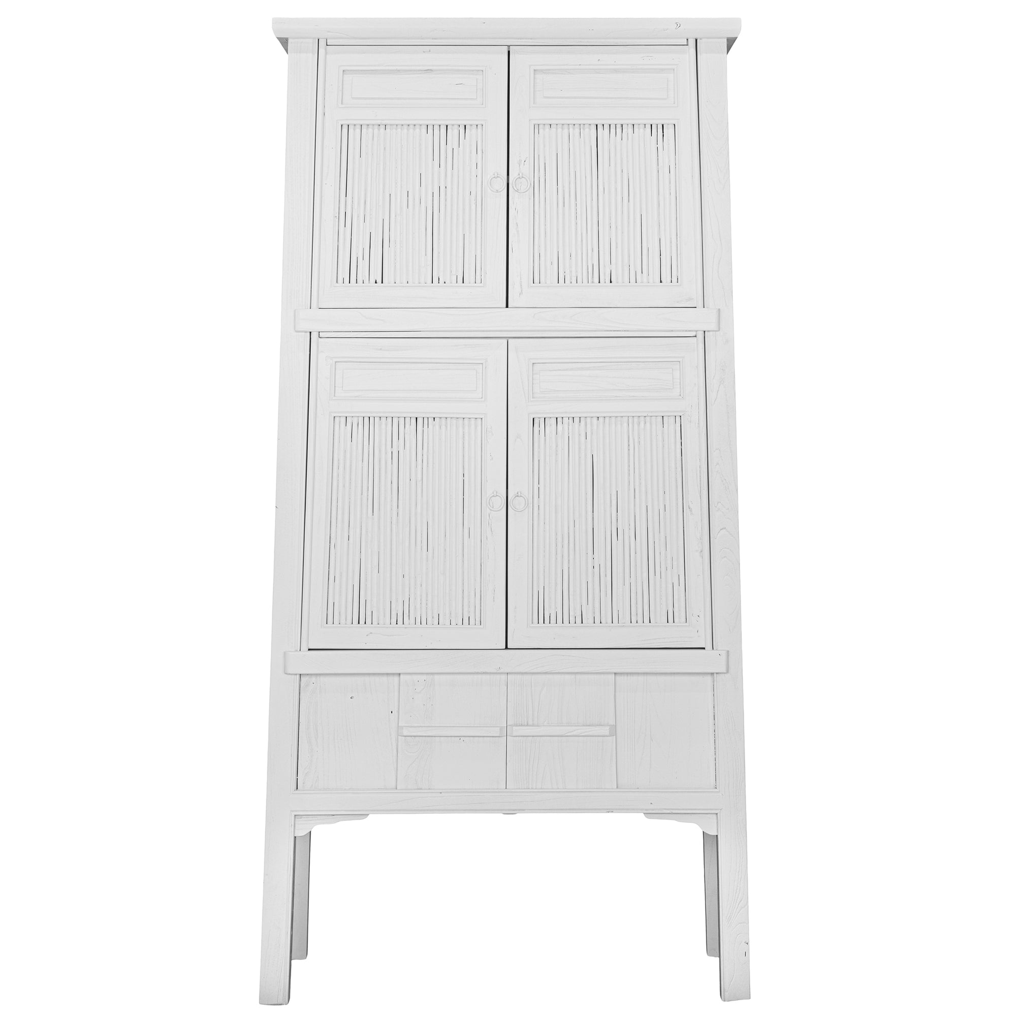Bamboo Tall Cabinet | White Uniqwa Collections