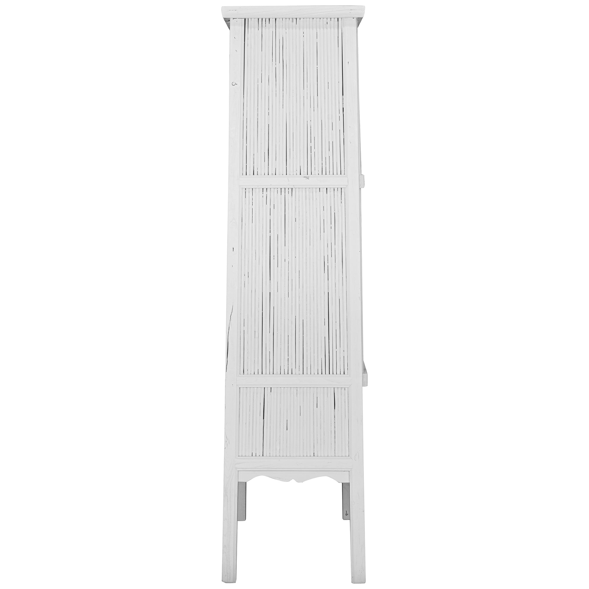 Bamboo Tall Cabinet | White Uniqwa Collections