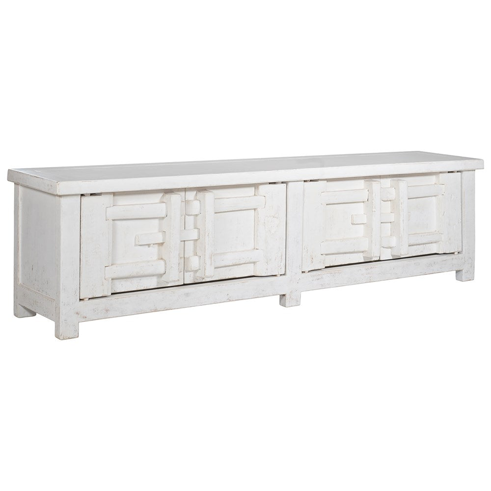 Bulu Entertainment Unit | White | Four Door Uniqwa Collections