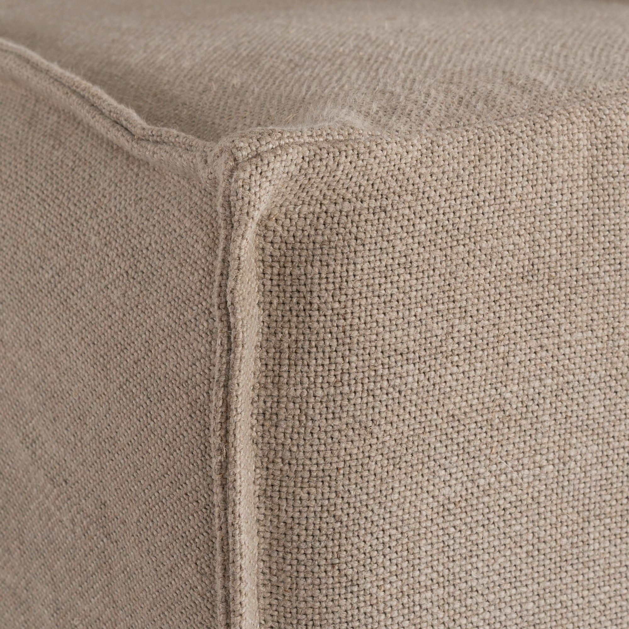 Hendrix Sofa | One Seater Oatmeal Classic Stitching Uniqwa Collections