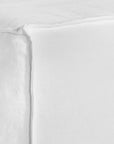 Hendrix Low Rider Sofa | Chaise Left Hand Arm White Classic Stitching Uniqwa Collections