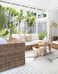Himba Outdoor Sofa Covers | Luxury Natural | Three Seater Uniqwa Collections