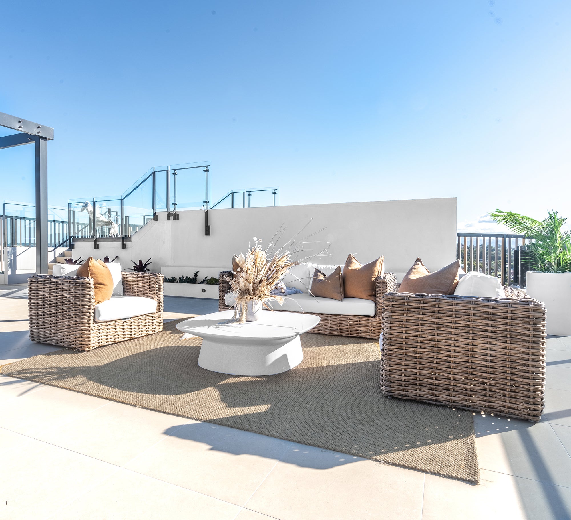 Himba Outdoor Sofa Covers | Luxury Natural | Three Seater Uniqwa Collections