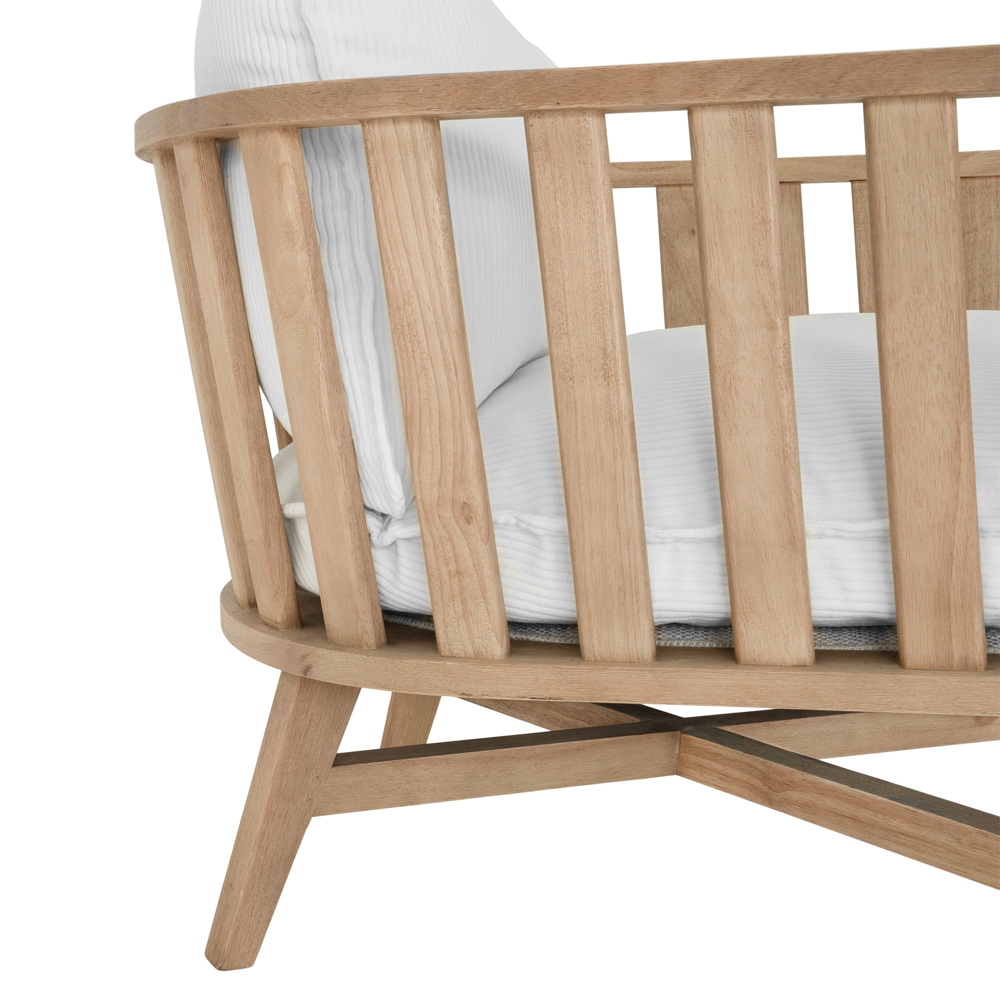 Skukuza Occasional Chair | White Corduroy Uniqwa Collections