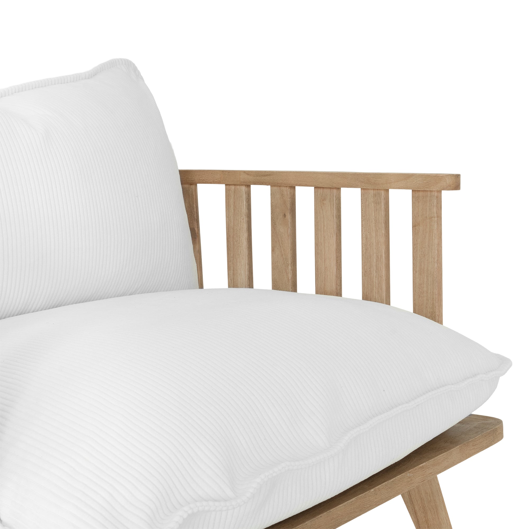 Skukuza Occasional Chair | White Corduroy Uniqwa Collections