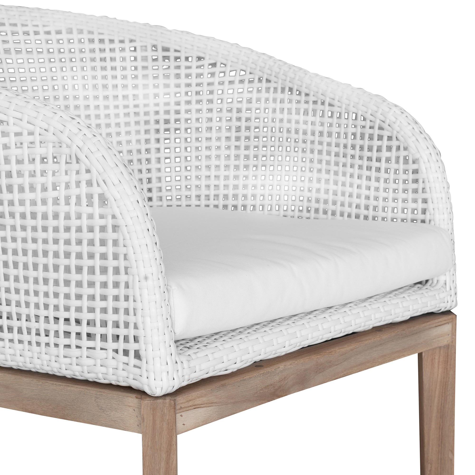 Tula Dining Chair | Polyrattan | White Uniqwa Collections